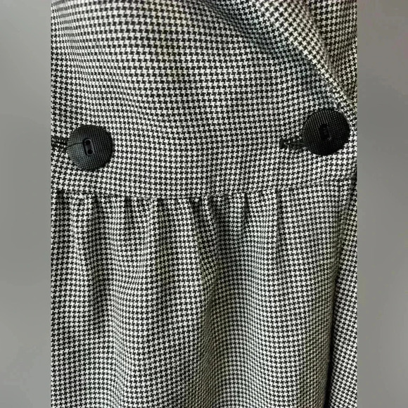 Vintage 80’s business core black houndstooth Strait Lane professional dress-M/L - Picture 9 of 10